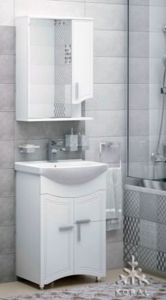 Комплект мебели для ванной Corozo Koral Креста 55 Белый